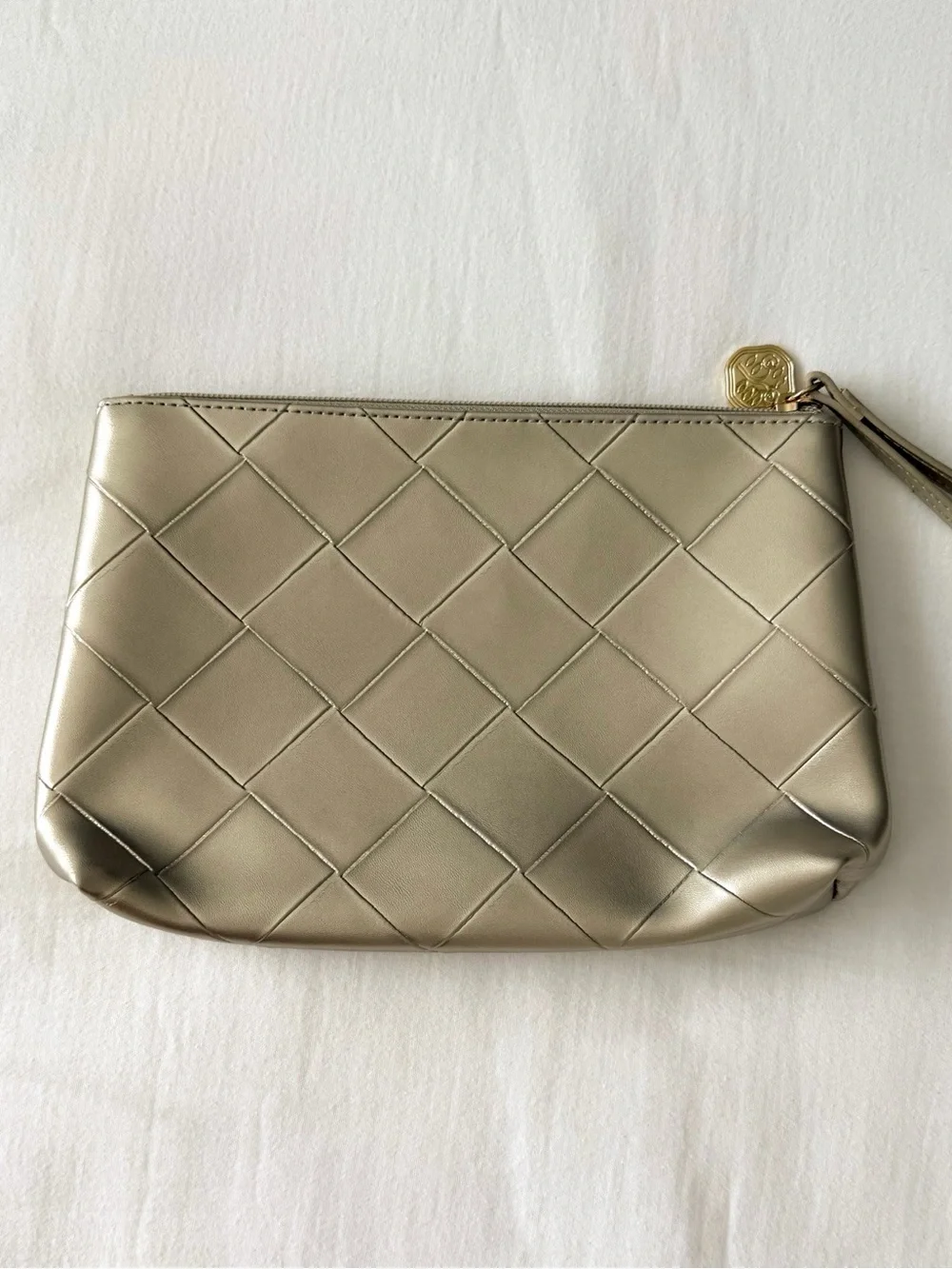 Shiseido Gold Makeup Bag